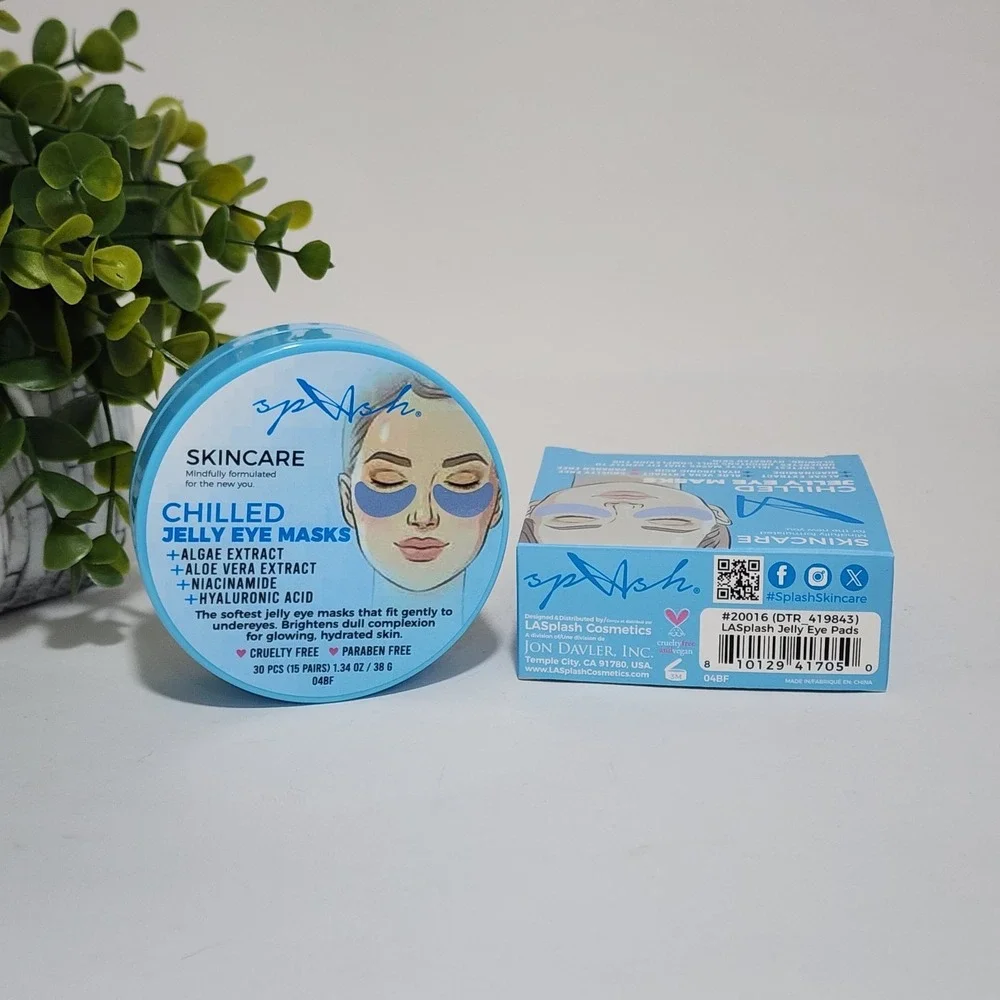 LA Splash Cosmetics Chilled Jelly Eye Masks Aloe Vera Hyaluronic 30 Pcs/15pairs